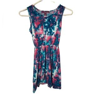 Tie-dye Girls Dress Epic Threads Multicolored Asymmetrical Size Medium